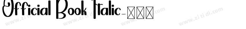 Official Book Italic字体转换